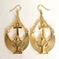 Pendientes Colgantes Isis y Cruz Ankh