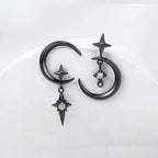 Aretes Colgantes Luna y Estrellas