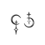 Aretes Colgantes Luna y Estrellas