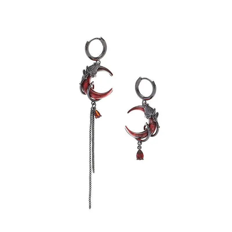 Aretes Colgantes Luna para Mujer