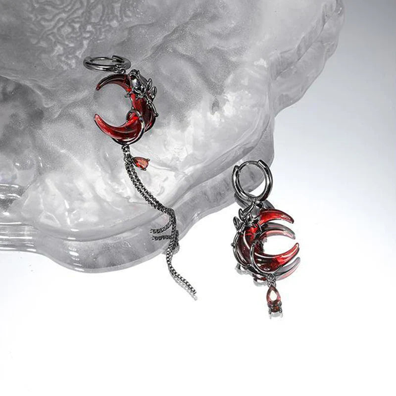 Aretes Colgantes Luna para Mujer