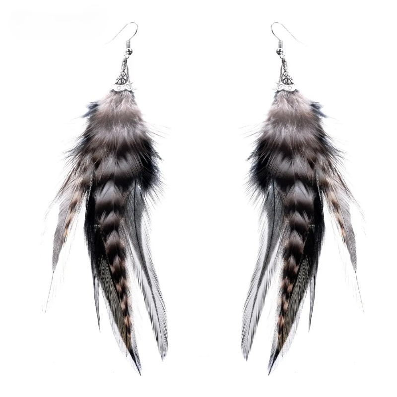 Pendientes Colgantes de Plumas de Faisán