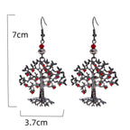 Aretes Colgantes para Mujer Árbol de la Vida