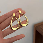 Aretes Colgantes Retro Gota de Agua Oro