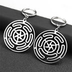 Pendientes Colgantes Rueda de Hécate Strophalos para Mujer