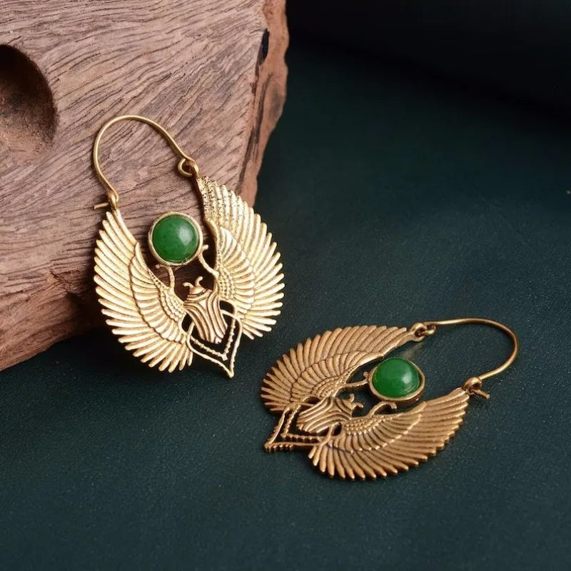 Pendientes Colgantes Escarabajo Egipcio