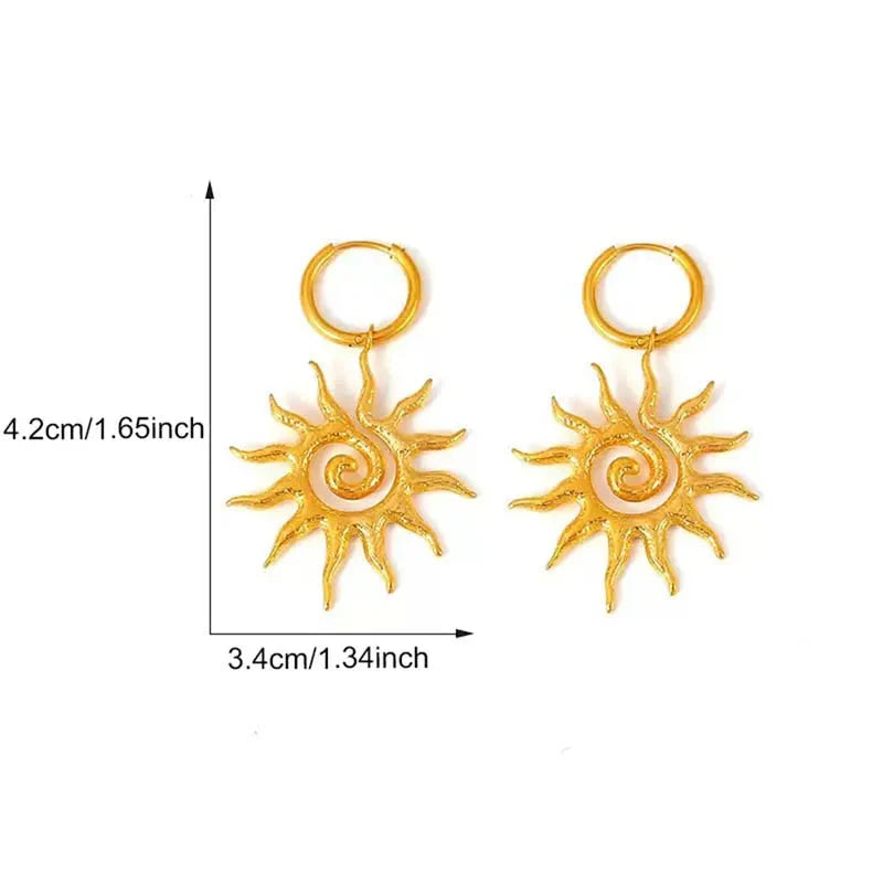 Aretes Colgantes Sol