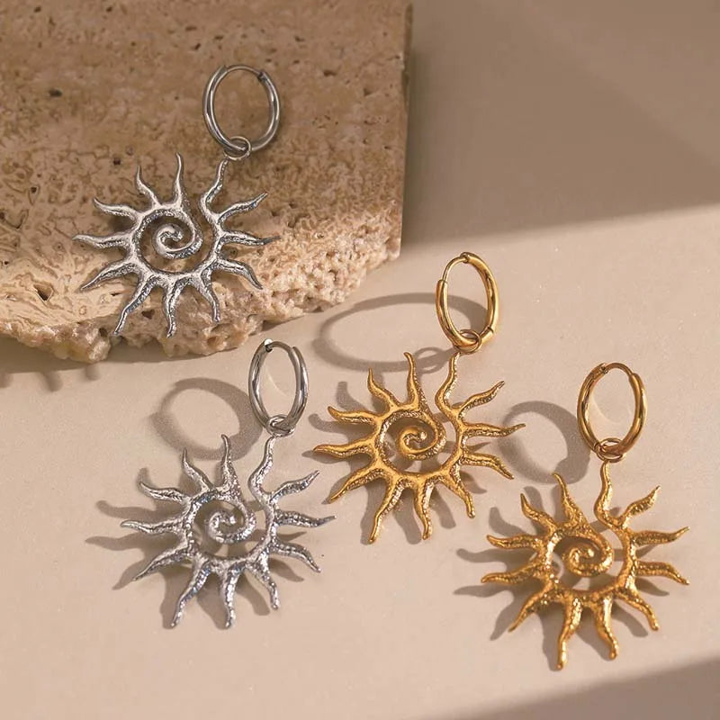 Aretes Colgantes Sol
