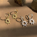 Aretes Sol Astro Oro O Plata