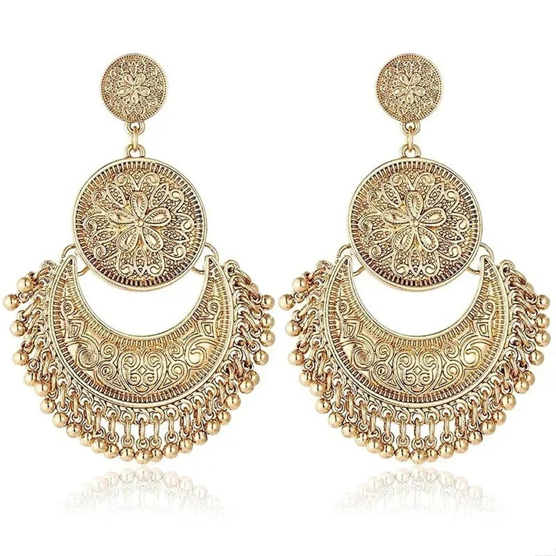 Pendientes Colgantes Estilo Bohemio Barroco en oro 