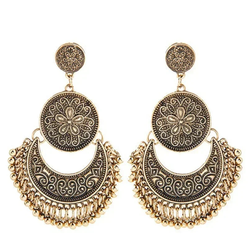 Pendientes Colgantes Estilo Bohemio Barroco en oro rosa