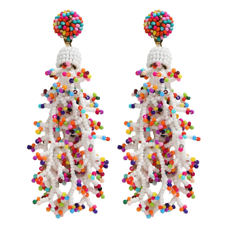 Aretes Colgantes Estilo Bohemio Coral