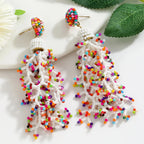 Aretes Colgantes Estilo Bohemio Coral