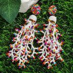 Aretes Colgantes Estilo Bohemio Coral