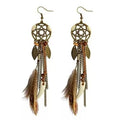 Pendientes Estilo Bohemio Pluma