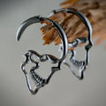 Aretes Colgantes de Calavera para Hombre o Mujer en plata