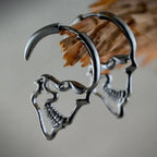 Aretes Colgantes de Calavera para Hombre o Mujer en plata