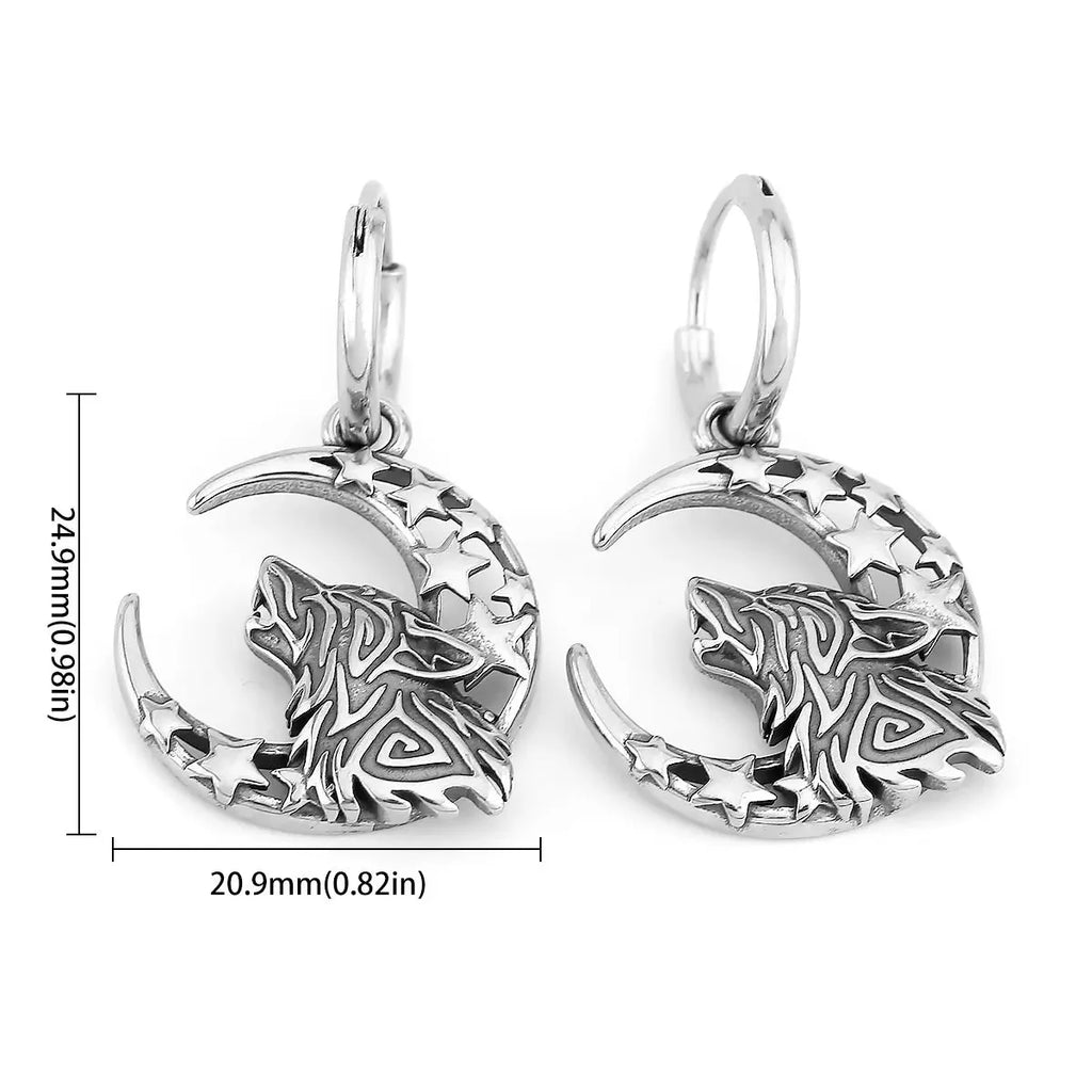 Aretes Colgantes Vikingos Fenrir