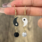 Aretes Colgantes Yin Yang Oro & Plata oro