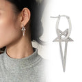 Pendientes Largos de Pentáculo Brujería Wicca Mujer