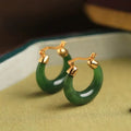 Aretes de Piedra Jaspe Verde