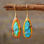 Aretes con Piedra Natural sol