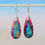 Aretes con Piedra Natural violeta