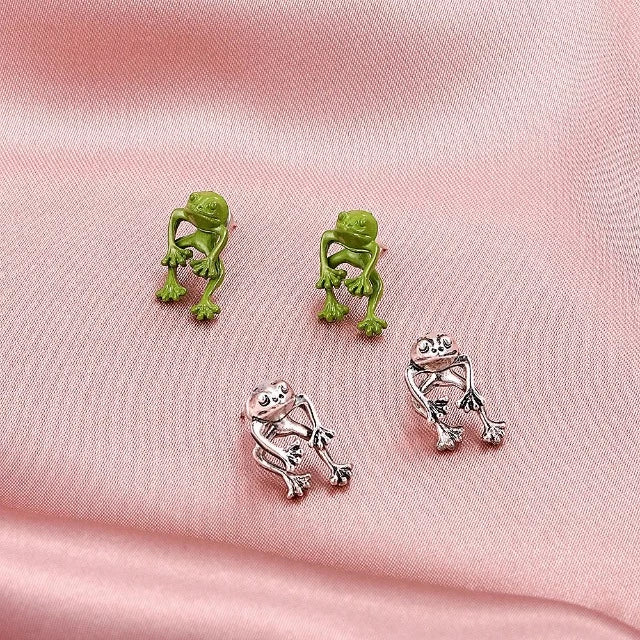 Aretes para Mujer Rana