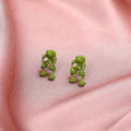 Aretes para Mujer Rana verde