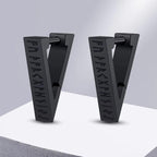 Aretes Rúnicos Vikingos para Hombre y Mujer Nórdicos en negro
