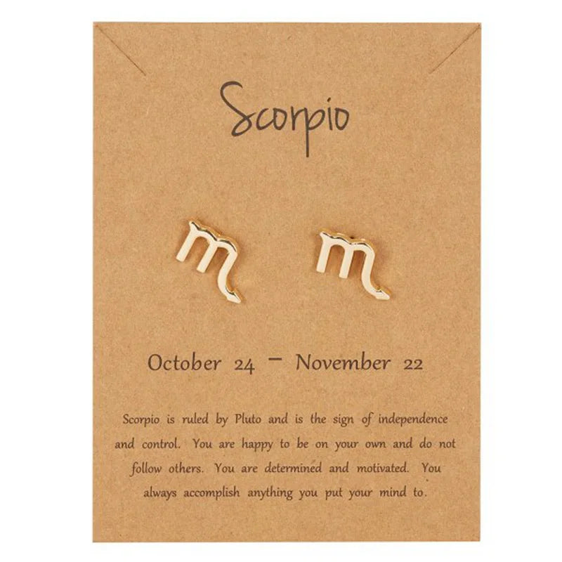 Aretes Signo del Zodiaco 12 Constelaciones escorpio