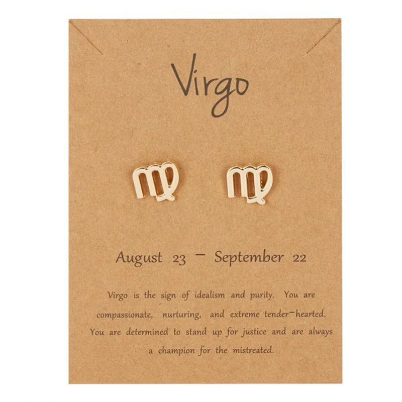 Aretes Signo del Zodiaco 12 Constelaciones virgo