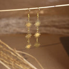 Aretes Colgantes Sol Astro para Mujer