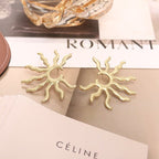 Aretes Colgantes Sol para Mujer