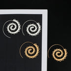 Aretes de Espiral Aros para Mujer en plata