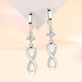 Aretes Colgantes con Símbolo de Infinito para Mujer