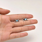 Aretes Triple Luna Clavos Hechicería Wicca Mujer