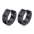 Aretes Viking Aros Hombre Mujer Celta Nórdico negro