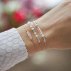 Pulsera de 3 hilos con Cristal Piedra de Luna