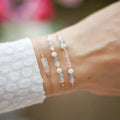 Pulsera de 3 hilos con Cristal Piedra de Luna