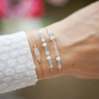Pulsera de 3 hilos con Cristal Piedra de Luna