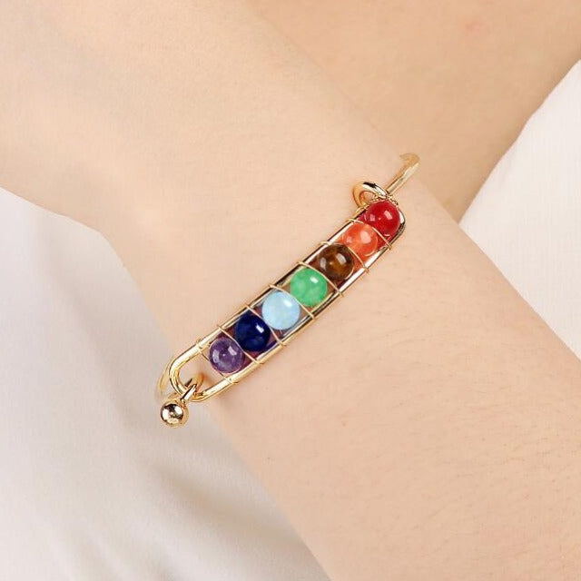 Pulsera 7 Chakras para Mujer en Oro