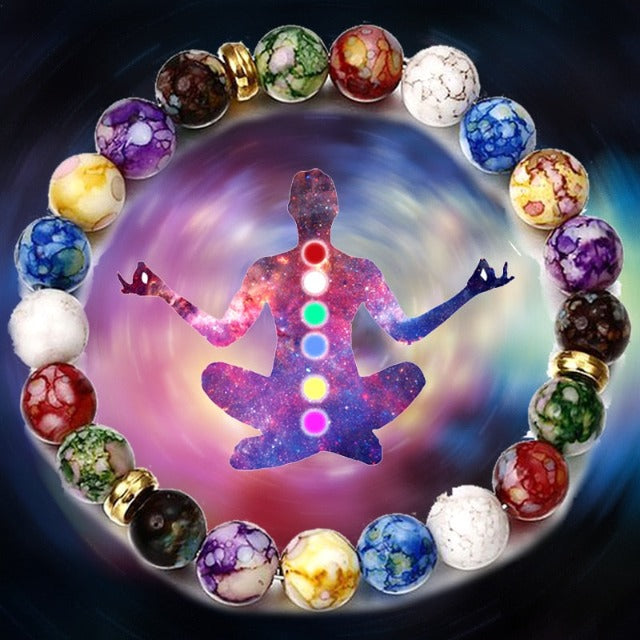 Pulsera 7 Chakras Gourmette Hombre Mujer Niño Piedras