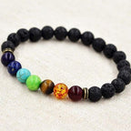 Pulsera 7 Chakras Piedra de Lava
