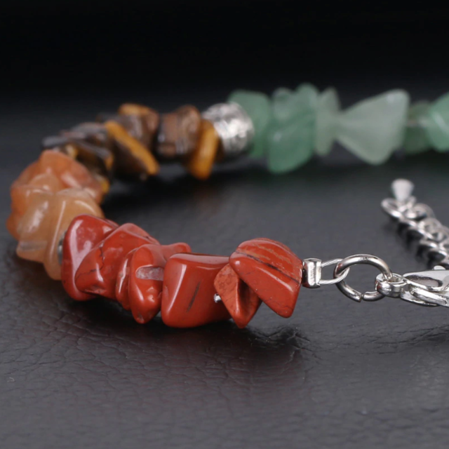 Pulsera 7 Chakras con Piedra Verdadera