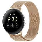 Pulsera de acero Milan magnético para Smartwatch Google Pixel Watch 1 y 2 champán