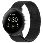 Pulsera de acero Milan magnético para Smartwatch Google Pixel Watch 1 y 2 negra