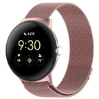 Pulsera de acero Milan magnético para Smartwatch Google Pixel Watch 1 y 2 rosa