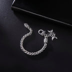 Pulsera de Acero Triple Luna Brujería Gourmette Wicca