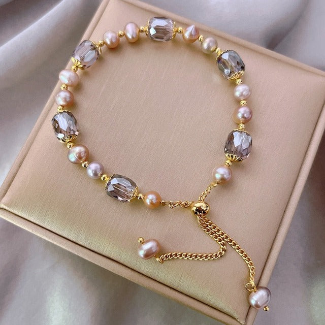 Pulsera Amatista en Perlas de Piedras Naturales Gourmet para Mujeres
